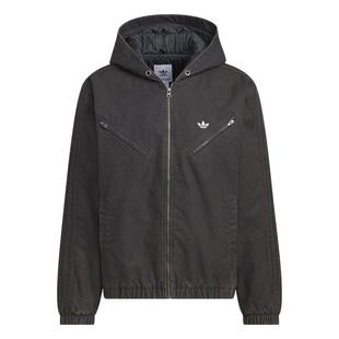 情侣款宽松运动保暖连帽棉服外套男女秋冬adidas阿迪达斯三叶草