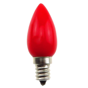 LED莲花灯泡佛观音菩萨财神长明灯 E12小口暖白蜡烛灯烛台红灯泡