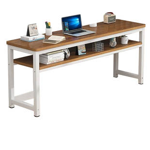 台式电脑桌书桌学生学习桌简易双层桌面家用卧室办公桌宽窄长条桌