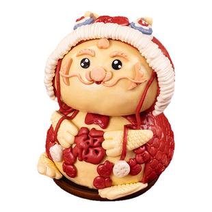 周岁抓周梅兰荷菊醒狮花馍满月百天生肖如意葫芦长命锁花样馒头