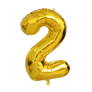 金色40寸大号数字气球氦气装饰儿童宝宝周岁派对生日场景聚会布置