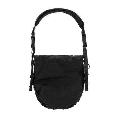 Cote&Ciel 黑色尼龙抽绳可调节肩带斜挎包单肩包Uva  Carbon