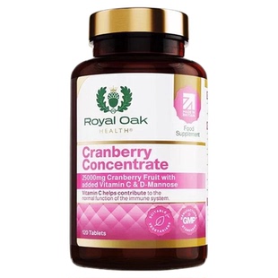 欧洲直邮英国药房皇家橡树女性蔓越莓精华片甘露糖醇胶囊120粒