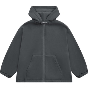 XXZXX加绒连帽卫衣外套男女潮牌童装亲子装 2025年冬季新款 2603