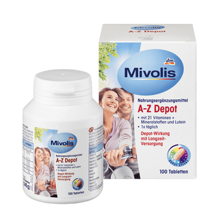 dm德国Mivolis成人复合维生素A-Z矿物质微量元素镁硒钙叶酸100粒