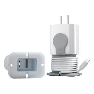 收纳数据线充电头通用硅胶绕线防