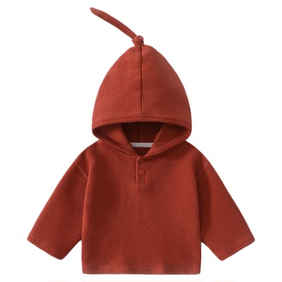 木植宝宝卫衣春秋款a类纯棉男女童连帽卫衣秋季婴儿外出服童装
