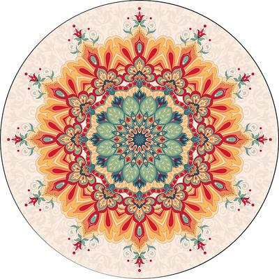 北欧圆形地毯卧室椅子梳妆台