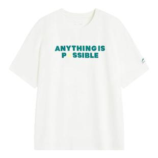 李宁短袖T恤女子2025夏季新款冰感舒适针织宽松透气上衣 AHSV151