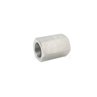 304不锈钢内丝直接高压六角数控管箍接头2分3分4分加厚内螺纹直通