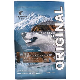 狩猎者冷压无谷鸡肉冻干10kg通用狗粮成幼犬贵宾金毛低敏全期20斤