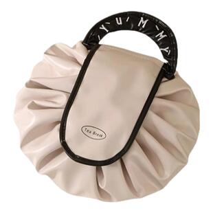 懒人化妆包女大容量旅行收纳袋平铺抽绳化妆品洗漱用品便携式包包