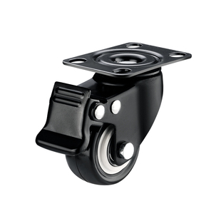 黑色承重万向轮配件茶几移动滑轮万象转向轮刹车轮子滚轮底座车轮