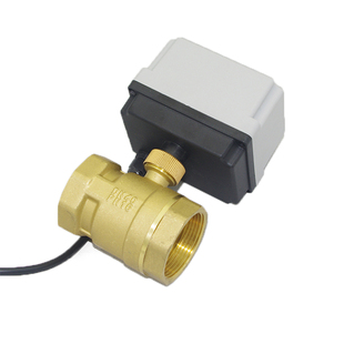 两线防水潮冷凝水两线复位电动球阀空调地暖补水常闭电动球阀DN20