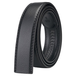 正品纯真皮皮带男士牛皮不带头自动扣腰带无扣休闲无头裤带男款潮