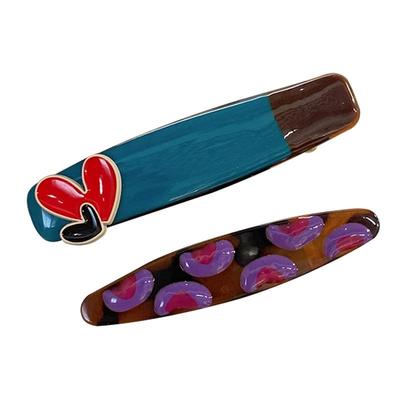 多巴胺撞色鸭嘴发夹女高级感AB款