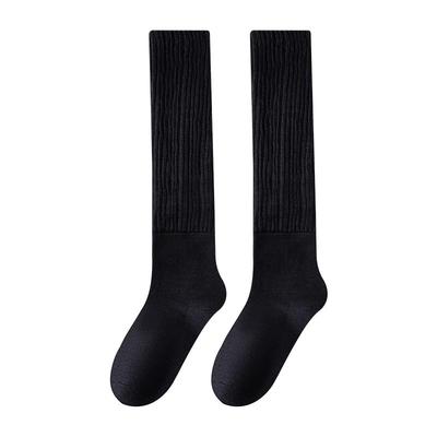 白色小腿堆堆袜子女秋冬季半筒袜