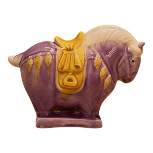 洛阳文创唐三彩小胖马陶瓷创意手工艺品礼盒装桌面摆件马年伴手礼