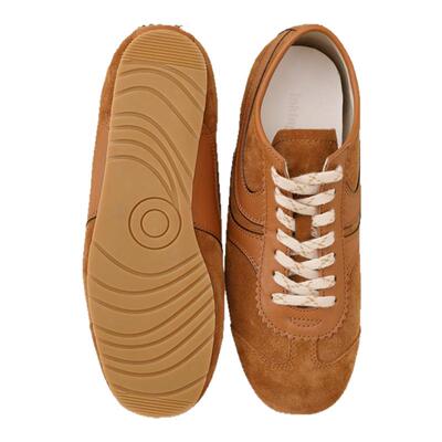 InkingPot彭姐 2026春夏真皮复古拼色DVN德训鞋3.5cm内增高休闲鞋