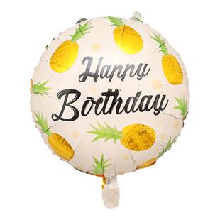 18寸水果气球铝膜卡通菠萝西瓜派对装饰宝宝生日布置儿童气球装饰