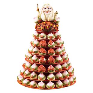 寿桃馒头老人生日礼物祝寿贺寿生日花馍多层高层蛋糕大寿包