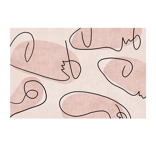 圆形地毯客厅2025新款茶几沙发地垫免打理奶油风防水异形书房垫子