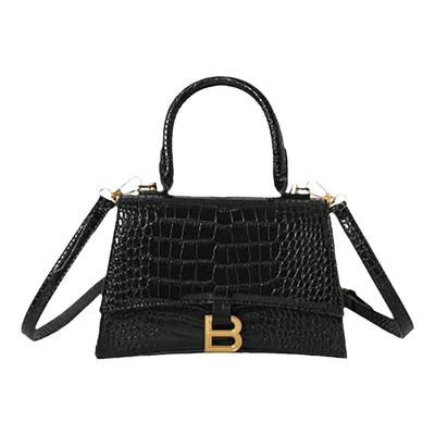 左杏沙漏包鳄鱼纹大容量