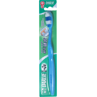 好来黑人牙刷中毛成人10支大头家用男士女士硬毛去牙渍烟渍家庭装