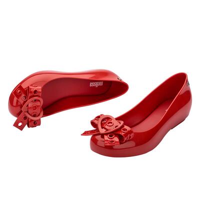 梅丽莎单鞋爱心设计圆头芭蕾鞋