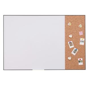 磁性钢化玻璃白板软木板组合照片墙展示挂墙式儿童家庭教学小黑板店铺用磁吸写字板学生留言办公室边框记事板