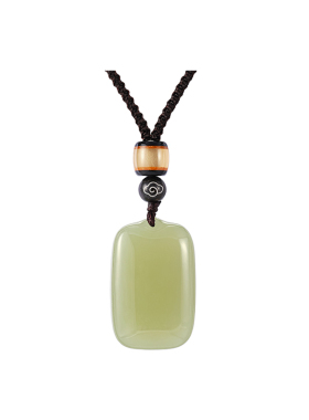 和田玉无事牌吊坠新中式生日礼物