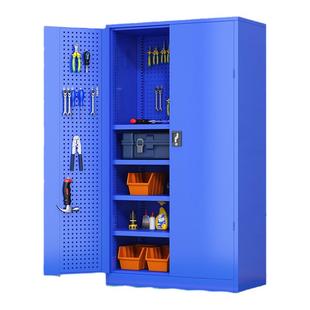 重型五金工具柜加厚铁皮柜收纳柜汽修工厂车间用双开门抽屉工具车