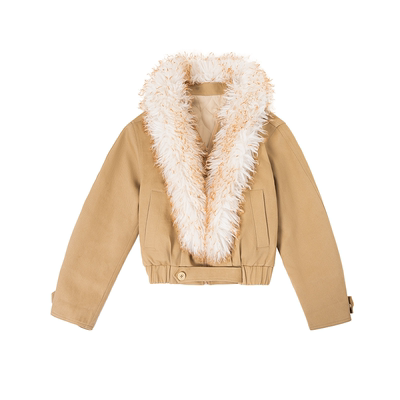 ACOSEY 25FW 可拆卸毛领天丝棉加厚棉服廓形外套