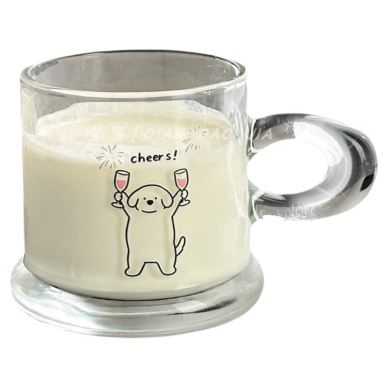 钱道嘉原创设计小猫小狗图案把杯