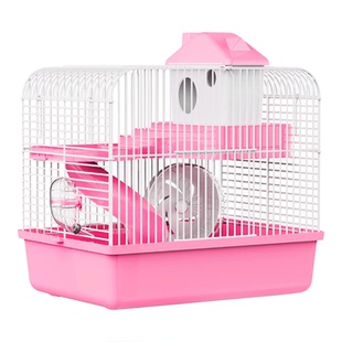 宠乐奇仓鼠笼子二层饲养笼跑轮豪华别墅金丝熊便宜大的专用品窝房