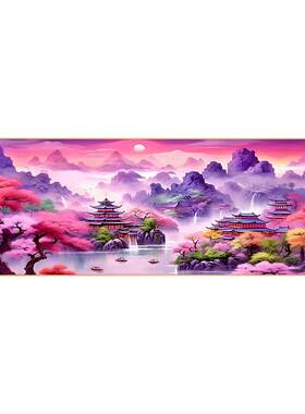 紫气东来5d钻石画满钻2026新款
