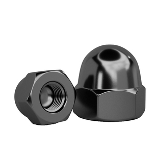 黑色304不锈钢盖型螺母螺帽装饰螺丝帽盖帽圆球头盖形螺母M3-M24