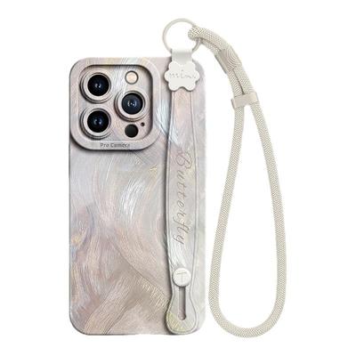 羽纱流彩一体式腕带支架硅胶壳