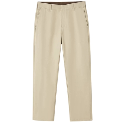 柏品纯棉骑兵斜纹直筒休闲裤男士2026春新高克重休闲通勤便裤长裤