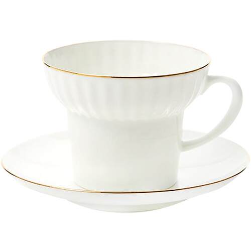 俄皇LOMONOSOV瓷白金边咖啡杯子高档精致欧式骨瓷下午茶茶具套装