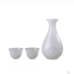 白玉分酒器小酒壶中式小酒杯复古黄酒壶家用白酒壶仿玉自用酒具