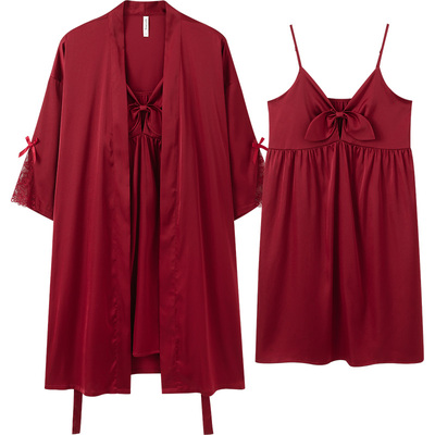 马克公主情侣睡衣女春秋冰丝