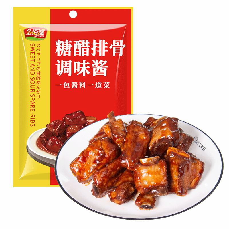 金佰滋糖醋汁排骨酱料100g*4袋