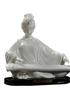 客厅家居装饰品白瓷摆件美女摆件