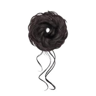 丸子头假发侧扎龙须花苞头盘发神器仿真发自然蓬松头花发圈头饰女