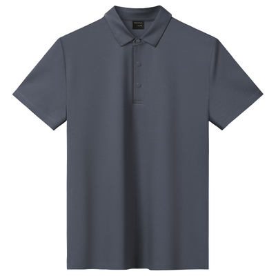 {含桑蚕丝}短袖休闲高端polo衫男