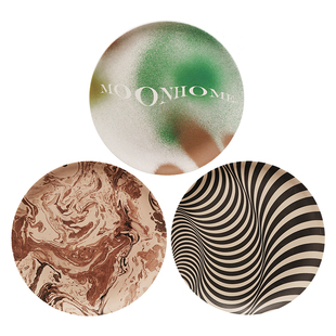 【月球居民】大艺术家系列 原创竹纤维甜品沙拉水果早野餐盘手绘