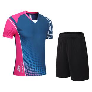 羽毛球服上衣健身衣套装男女款乒乓球跑步排球训练服比赛上衣定制