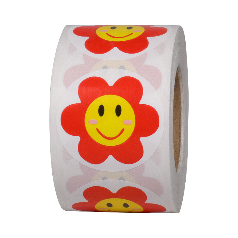 儿童鼓励小学生表扬奖励笑脸贴纸幼儿园大拇指笑脸小红花防水粘贴