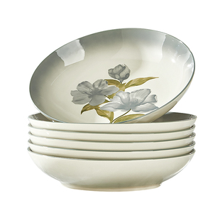 盘子碗家用菜盘2025新款碗釉下彩陶瓷餐具饭碗盘子特别好看的高级